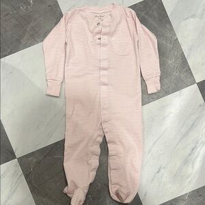Kissy Kissy Striped Pink Footie